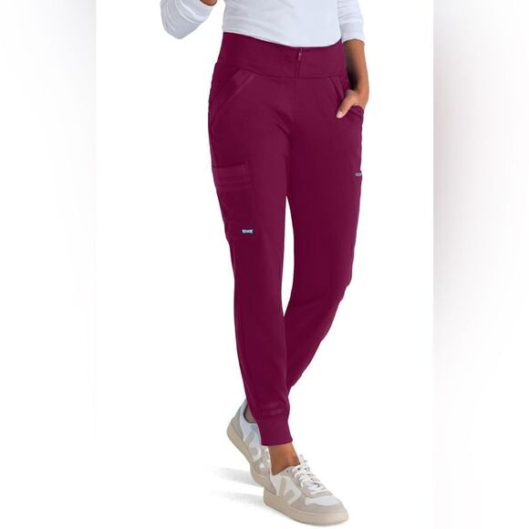 BARCO Grey's Anatomy Impact GIP554 Women's Lively Scrub Pant Wine XSP size XLT - Picture 1 of 10